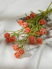 1 قطعة/5 قطع وردة اصطناعية رومانسية، نبات ورقي اصطناعي، باقة وردة اصطناعية - ديكور زهور منزلي وزينة طاولة. مناسبة للأعراس، باقات العروس، ديكور المنزل، حفلات الأعياد، هدايا رأس السنة، هدايا عيد الحب. مجموعات الألوان المتعددة تعزز جمالها، حجم واحد بألوان عشوائية تسليمها.