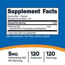 Nutricost Yohimbine HCl 5mg, 120 Capsules - Gluten Free And Non-GMO | Yohimbine Supplement, Energy Support, Non-GMO, Gluten Free, Nutricost, Premium Quality - 其他 - 查看 2