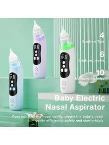 Máy hút mũi điện MAMIJOY cho bé, lực hút mạnh, phù hợp cho trẻ sơ sinh và trẻ nhỏ, máy hút mũi cầm tay sạc pin có đèn và nhạc. - Nhiều màu - Xem 4