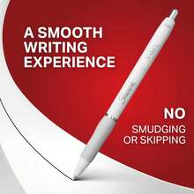 bolígrafos de gel, punta mediana (0,7mm), bolígrafos de tinta de gel negro, 4 unidades Para Escuela y Oficina esistente y Duradero Sin Residuos / No Mancha Papel - Blanco Perla 4 unidades - Ver 7
