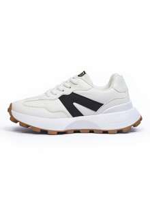 男女通用魔术贴透气休闲时尚运动鞋，厚底运动鞋 - 彩色 - 查看 5