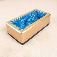 Stainless Steel Automatic Shoe Cover Dispenser - Includes 100 Disposable Plastic Shoe Covers, Suitable For Home/Office/Hospital | Automatic Shoe Cover Machine, No Bending Required, Great Housewarming And New Home Gift,Shoe,Spring Summer Picks,Brides Maid Gifts,Room,Bedroom Deccor,Bedroom Deccor,Beach,Travel,For Men,For Women,Vacation