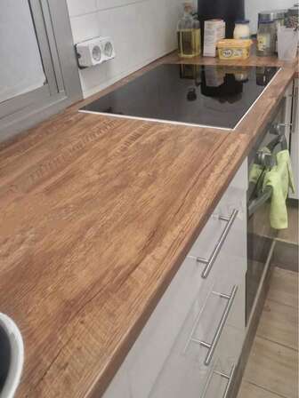 1 rollo de papel de contacto de madera de roble, papel de contacto de madera grueso autoadhesivo para encimeras, escritorios, gabinetes de cocina, papel tapiz autoadhesivo, revestimiento de vinilo impermeable para encimeras, láminas de chapa de madera, cubiertas de mesa, encimeras de cocina, tocadores