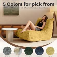 SANAE Adult-Size Extra-Large Bean Bag Chair Memory Foam-Filled Bean Bag Sofa, Faux Fur Leisure Chair With Ergonomic Design. It Is A New-Style , A Large Decorative Sofa Suitable For Gaming, Reading And Relaxation, And No Assembly Required. - Nghệ - Xem 3