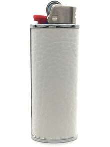 Metal Leather Lighter Cover Holder Full Size Lighter Type J6 Red - 白色 - 查看 11