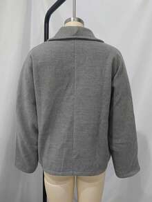 New Women's Elegant Wool Blend Lapel Coat, Suitable For Wearing In Autumn And Winter.