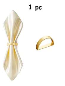 6/2/1件装拱形餐巾环，金色D形餐巾架，男女通用，可重复使用，适用于家庭聚会、宴会，金属餐巾扣，适合各种场合，派对节日用品，圣诞餐桌布置，节日派对礼物 - 金色D字餐巾扣 - 查看 11