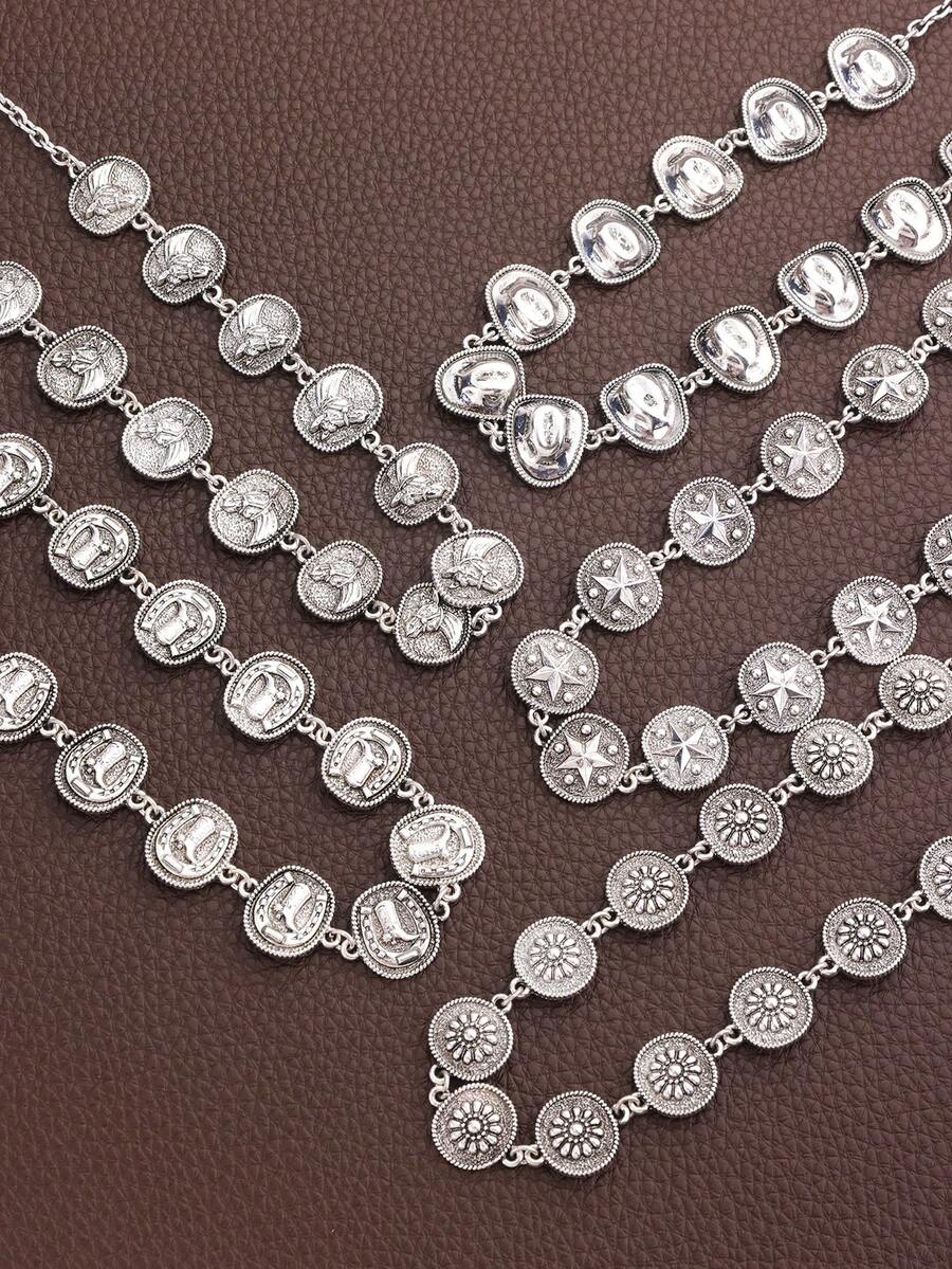 1pc Men's Minimalist Western Cowboy Style European And American Cross-Border Punk Necklace - Necklace - View 1