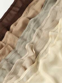 1 Stück einfarbiges, simples Viskose-Kopftuch für Frauen, Hijab-Schal, atmungsaktiv & bequem, muslimisches weiches Hijab-Accessoire mit breitem Rand, vielseitig für den täglichen Gebrauch und den Weg zur Arbeit geeignet