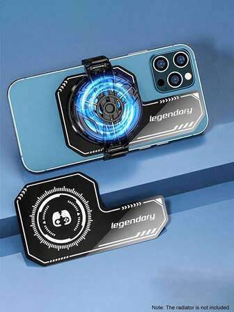 1片超薄磁吸式手机散热垫，散热辅助板，紧密贴合手机，可与散热器配合使用，增强散热性能，提升游戏体验（不含散热器）