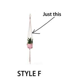 1个手工编织植物吊篮，带流苏，室内植物吊篮，悬挂式植物架，波西米亚风格悬挂式植物盆架（不含花盆），悬挂式花篮，波西米亚风格装饰/办公室装饰 - 彩色 - 查看 13