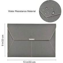 - Carpeta de archivos, organizador de documentos, impermeable, portafolios de piel con 3 bolsillos, sobres de archivo para papel tamao A4 con cierre magntico de botn a presin gris - Gris + 1 - Ver 5