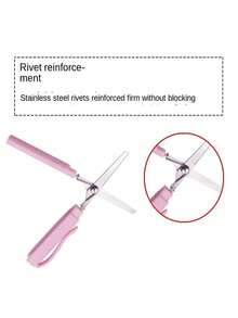 1pc Random Color Mini Portable Folding Scissors - Compact, Sharp, For Crafting, DIY, And Everyday Use - Light Blue, Pink, Mint Green Handles - Perfect For School, Office, And Travel,Christmas, Paper Cutting, Packaging Cutting