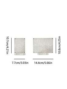 1pc Teenage Girl Wavy Transparent Desktop Acrylic Stand, 3-Inch Student Idol Card Display Magnetic Easel Photo Frame