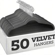 5pcs/Pack Velvet Hangers | Clothes Hanger | Magic Hanger | Adult Plastic Hangers, Super Load-Bearing | Sturdy And Durable Thick Hangers, 360° Rotating Silver Hook, Clothing Storage Magic Wand, Non-Slip Seamless, Ideal Storage Hanger, Thickened Hanger, Christmas Gift, Birthday Gift - Grey - View 2