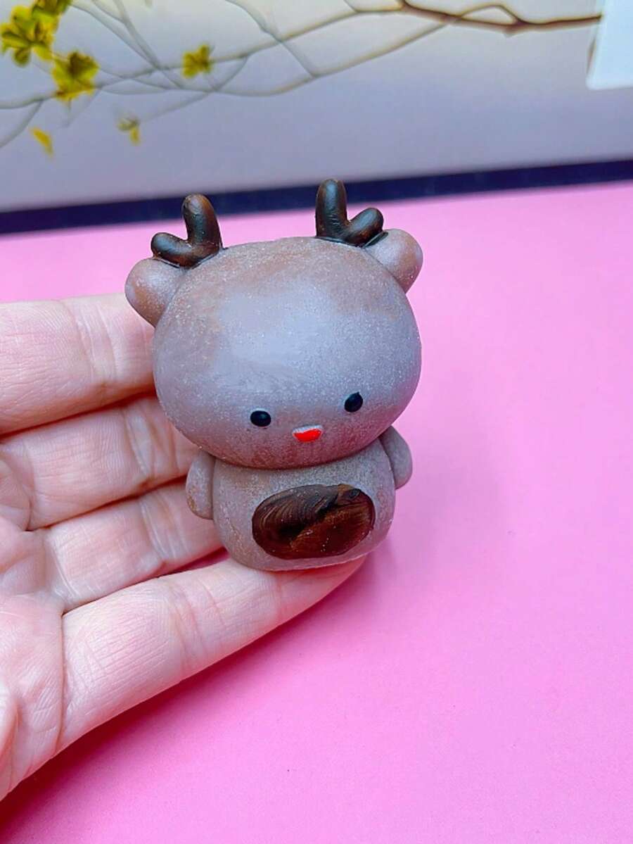 1pc Cute Bear Shaped Silicone Candle Mold DIY Animal Bear Aroma Stone Plaster Diffuser Home Decor Silicone Mold - White - View 1