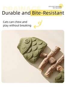 Juguetes para gatos - Palo de masticar con forma de espina de pescado, gato, silvervine, menta, palo de masticar duradero para entretenimiento y juego por sí mismos - Multicolor - Ver 6
