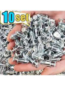 10 Sets/Pack, 10pcs Nuts And 10pcs Bolts, Expansion Screws Hardware Fasteners
