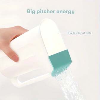 Baby Bath System With Tear-Free Rain Shower Head And Easy-Grip Handle - Detachable Shower Head With Soft Water Flow Control, One-Piece Design, Suitable For Baby Bathing - For Sensitive Eyes And Ears - Fits Bathtub Or Shower - Available In White And Teal Colors