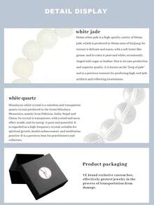 VE 一条高品质天然和田白玉手链，搭配喜马拉雅白水晶和檀香木手链。白玉柔和的光泽滋养肌肤，白水晶净化负能量，提升灵性，檀香木舒缓焦虑，辅助冥想。手工编织多层设计，百搭奢华配饰，自用或送礼皆宜。天然宝石颜色略有不同。