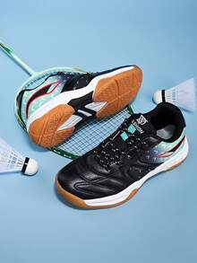 1 Pair Kids Boys' Professional Badminton Shoes, Rubber Non-Slip Sole, Microfiber Material, Fashionable Contrast Color Lace-Up Design, Easy On/Off, Sports Sneakers For Training & Competition - Multicolor - View 5