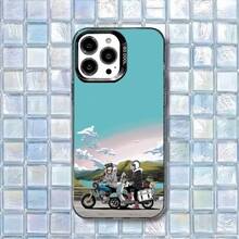 Funda de Teléfono Anime Y-Yuru C-Camp para iPhone17,16,15,14,13,12,11 Plus,Pro Max Cubierta Blanca Mate a Prueba de Golpes - Z5 - Ver 12