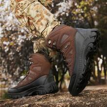 High Quality Hiking Boots, 2025 New Design Plus Size Shoes, Non-Slip Trekking Shoes, Combat Training Military Boots, Camouflage Shoes, Autumn/Winter Men's Tall Boots, Men's Outdoor Hiking Shoes, Outdoor Sports Casual Shoes, Tall Boots, Black Shoes, Grey Shoes, Khaki Shoes, Brown Shoes, Men's Riding Boots, Suitable For Cold Autumn/Winter Weather, Size 39-47 (Asymmetrical Pattern)