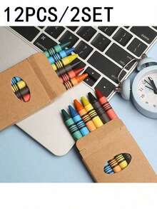 12/24/36支装（2/4/6盒）[散装彩色铅笔] 散装铅笔，包含6种不同颜色 - 迷你盒装铅笔，带包装 - 派对礼品套装，适合教室、家庭生日派对和学校教师使用（手工制品，轻微瑕疵不影响使用） - 套裝 - 查看 8