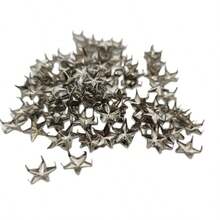 50/100个/包 金属银色星形铆钉 DIY 服装鞋子包包手工服饰配件 朋克皮革铆钉尖头铆钉纽扣 - 彩色 - 查看 3