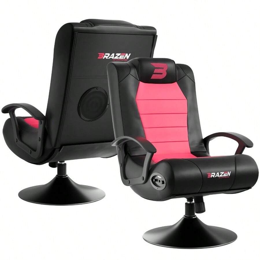 BraZen Stag 2.1 Bluetooth Surround Sound Gaming Chair - Pink - View 1