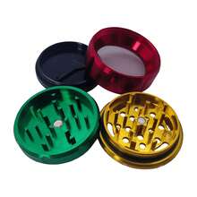 Manual Drum Shape Herb & Spice Grinder - 4 Piece Portable & Durable Aluminum Grinder With Trapezoid Teeth | For Herbs, Spices, Coffee, Tea | Compact For Home, Office, Travel | 8 Colors & Rainbow Collection - Nhiều màu - Xem 4