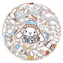50PCS Cute Cinnamoroll Anime Cartoon Sanrio Stickers Fun Decals Gifts DIY Diary Suitcase Scrapbook Phone Laptop Kawaii Cute Sticker Gift - Multicolor - View 9