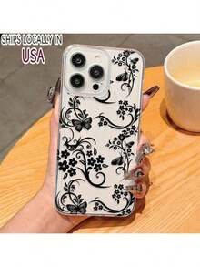 Floral Pattern Phone Case, Shockproof Protective Cell Phone Case, Full Protective Shockproof Cover For - 彩色 - 查看 2