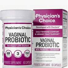 Physician's Choice Vaginal Probiotic - Odor Control, PH Balance & Daily Feminine Health Support With Cranberry And Prebiotics For Women - 1 gói - Xem 1