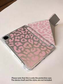 Leopard Print Double-Sided Acrylic Transparent Crystal Tablet Protective Case, Compatible With IPad 11 (2025/10.9)/Air 4/5/6/7 (2025/10.2)/Pro 11/10th Gen/9.7/10.5, Galaxy Tab A9, Kindle (11th Gen - 2024 Release), With Sleep/Wake Function, Fashionable And Minimalist Leopard Pattern, Ideal Daily Protection
