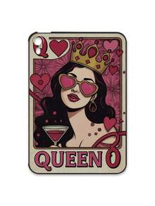 1个复古红心皇后扑克牌图案黑色平板电脑保护壳，哑光防震全包边TPU软壳，兼容iPad Pro 11英寸、iPad Air 2、iPad Air第五代（2022年）、iPad Air 11英寸（M2）（2024年）、iPad Air 11英寸（M3）（2025年）、iPad第十代，防摔防震防滑保护壳，是送给朋友、家人、女朋友、男朋友的理想礼物。 - 黑色 - 查看 9