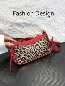 1pc Retro Lace Up Bow Decor Crossbody Shoulder Armpit Satchel Bag, Suitable For Dates, Outings, Parties, Fashionable Bow Purse For Women, Halloween Purse Perfect For Fancy Party Halloween Fashion & Gothic Fashion - 彩色 - 查看 11