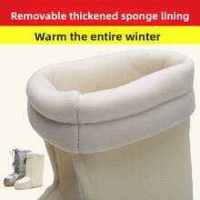 Autumn And Winter Women's Snow Boots Space Boots  Ski Boots SNOW BOOTS - White Round Logo - View 4