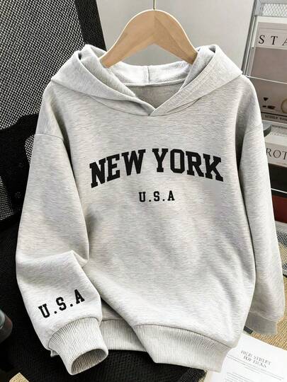 1pc Tween Girl Thermal Lined Thick Warm Sweatshirt, Young Student Clothing, Suitable For Kids Autumn/Winter Long Sleeve Top