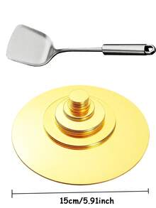 32 miếng dán tường hình tròn mạ vàng, gương tròn acrylic trang trí tường, trang trí phòng ngủ, trang trí phòng tắm. - Vàng - Xem 5