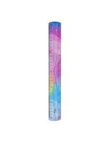 1pc Flexible Ruler, 15cm/30cm Plastic Ruler Shatterproof Straight Edge Ruler Soft Bendable Ruler For School Classroom Office Kids & Adults (6inch/12inch) - Multicolor - View 9