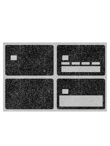 1张/2合1/4合1纯色闪亮水钻纹理PVC信用卡贴纸，银行卡保护套，防水银行卡保护套，彩色创意迷你卡贴，装饰艺术贴纸