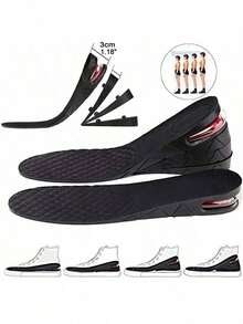 1-4 طبقة ارتفاع 3-9 سم وسائد رفع الكعب، وسائد وسادة هوائية، ديكورات حفلات وحفلات عيد الحب والكرنفال والحفلات، أحذية، اختيارات الربيع والصيف، هدايا لوصيفات العروس، ديكور غرفة النوم والشاطئ والسفر للرجال والنساء، عيد المرأة، الضروريات السفرية، هدايا الزفاف، Y2K، ديكور السيارة والمطبخ للنساء، أشياء جميلة - الأسود - مشاهدة 4