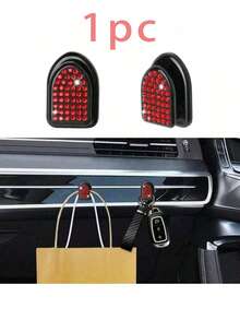 Car Mounted Hidden Small Hooks With Diamond Inlay Mini White Diamond Car Hooks - White - View 17