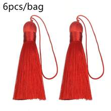 6入組長款涤纶流苏修剪，多彩色，簡單時尚復古風格，適宜製作髮飾和服飾裝飾 - 流蘇 - 查看 15