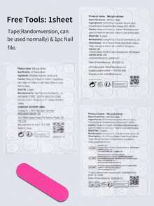 24片短方形3D立体凝胶美甲贴纸，可打造花卉美甲，采用小金属珠设计，中等粘性方形法式贴片，亚克力假指甲套装包含：1片果冻凝胶和1个指甲锉，易于佩戴，3D花卉凝胶美甲和蓝色指甲，适合女性、女孩日常工作、派对等场合。 - 彩色 - 查看 6