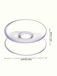 Bohemian Style Transparent Double-Sided Suction Cup Hook - Easy Installation, No Drilling Required For Wall Mounting, Multi-Purpose Non-Slip Mat, Mushroom Head Suction Cup Suitable For Glass Surfaces, Practical Hook, Multi-Function Hook - Clear - View 8