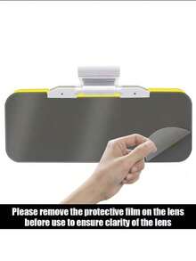 1个二合一日夜两用汽车遮阳板 - 防眩光、防紫外线、双用途、减少眩光且亮度高、ABS材质、通用尺寸、按扣式闭合，适用于大多数车辆