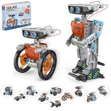 Robot de Juguete Recargable, Juguetes de Proyectos STEM para Adolescentes de 8 a 16 Años, Kit de Experimentos de Construcción de Bricolaje, Alimentado por Energía o Alimentado por Batería - 21 en 1 - Ver 1