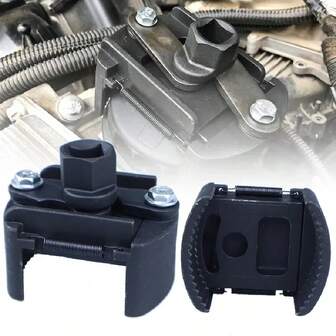 Heavy-Duty Adjustable Oil Filter Wrench, 60-80mm, 1/2" Drive - Steel Tool For Engine Bay Maintenance, Ideal For Removing Oil Filters, Engine Maintenance Tool | Adjustable Wrench | Steel Construction, Oil Filter Wrench